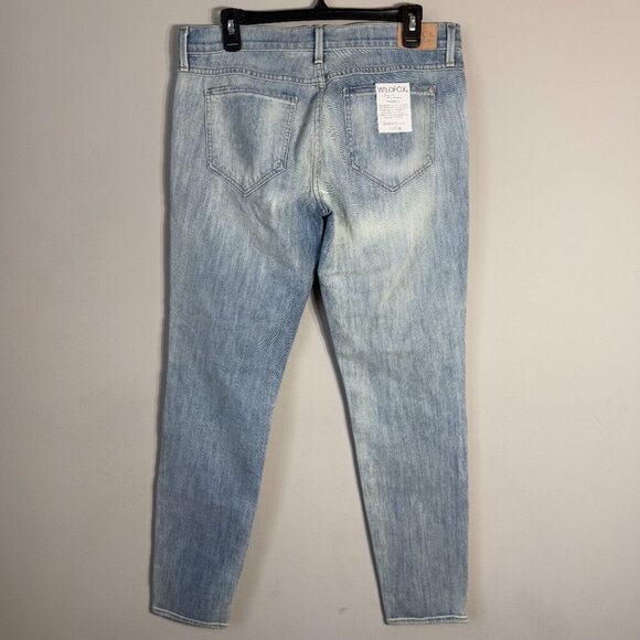 NWT Wildfox Carmen Low Rise Skinny Jeans Women's 30 Magic Trick Blue Distressed - Picture 9 of 15